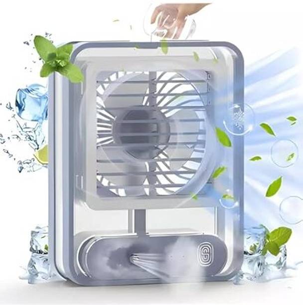 IMMUTABLE Electric Small Desk Fan with Mist Spray,LED Light Battery Operated YUT9 Electric Small Desk Fan with Mist Spray,LED Light Battery Operated YUT9 USB Fan