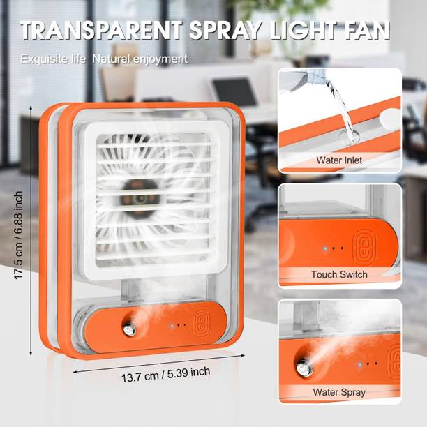 IMMUTABLE Smart Desk Fan with Mist Spray,LED Night Light, Battery iuyc6 Smart Desk Fan with Mist Spray,LED Night Light, Battery iuyc6 USB Air Cooler