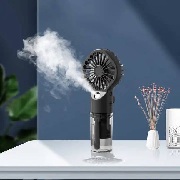 purvish 3 Speed, 1200mAh USB Rechargeable Mist Fan Portable Mini Cooling Fan for Car, Home, Office, Sports and Travel Man & wooman Pocket Fan, USB Fan, Mist Rechargeable Fan
