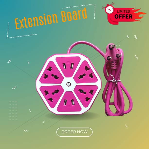 GUGGU USB HUB Extension Board Hexagon Electrical Cord Power 4 Socket & 4 USB PortFG42 4  Socket Extension Boards