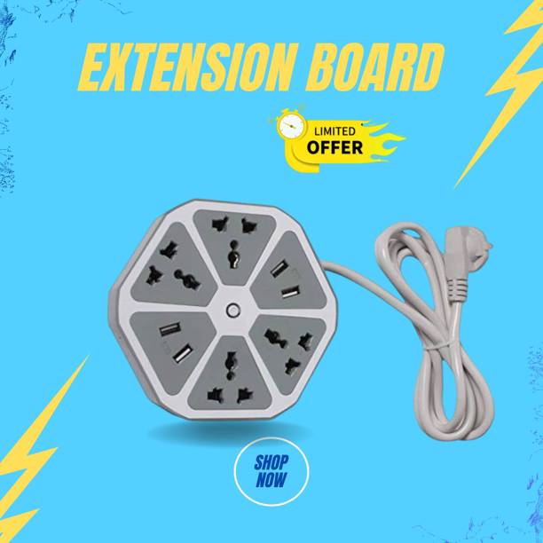 GUGGU USB HUB Extension Board Hexagon Electrical Cord Power 4 Socket & 4 USB PortFG117 4  Socket Extension Boards