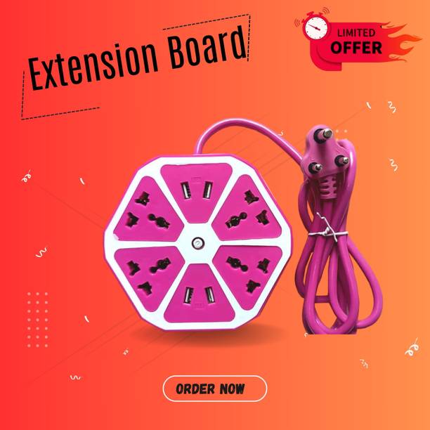 GUGGU USB HUB Extension Board Hexagon Electrical Cord Power 4 Socket & 4 USB PortFG9 4  Socket Extension Boards