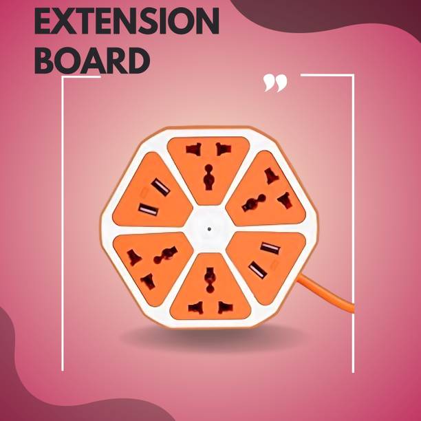 GUGGU USB HUB Extension Board Hexagon Electrical Cord Power 4 Socket & 4 USB PortFG102 4  Socket Extension Boards