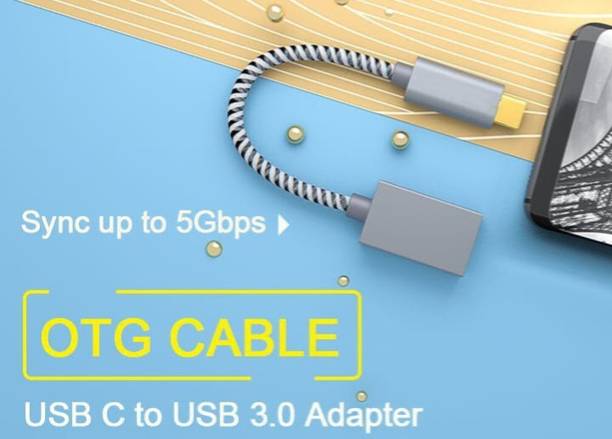 Gribbtor Usb to type c otg cable most selling Type C OTG TR2087 for connecting Printer to mobile phones USB USB Hub, USB Cable, Laptop Accessory