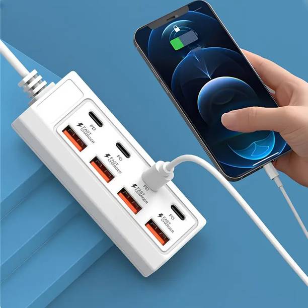IMMUTABLE BUY 4-USB & 4 Type C Fast Charging Power Sock...