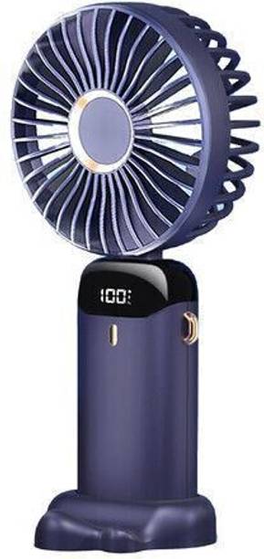 Napp mall Blue Mini Handheld Fan,Portable Fan USB Rechargeable ,Small Pocket Fan Cooling Mini Portable Hand Fan with 5 Speed & 1800 mah battery Rechargeable Fan, USB Air Cooler, USB Fan