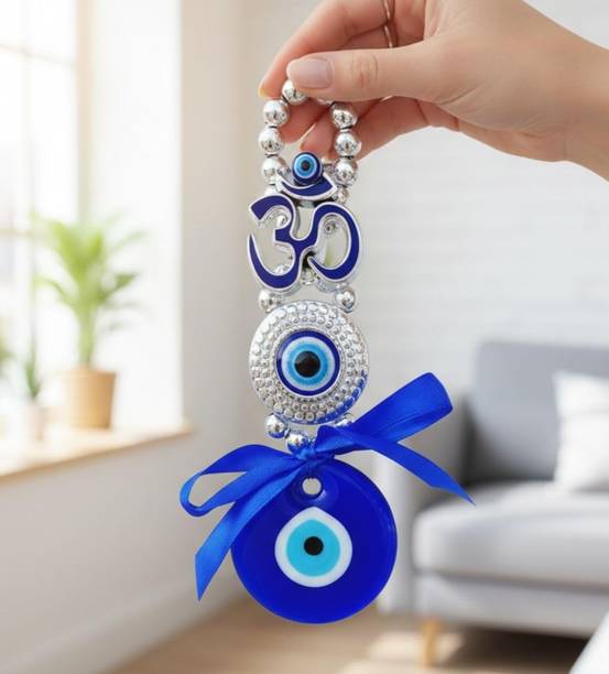 The Indigo Amulet Evil Eye Wall Hanging Nazar Battu Decorative Showpiece  -  16 cm
