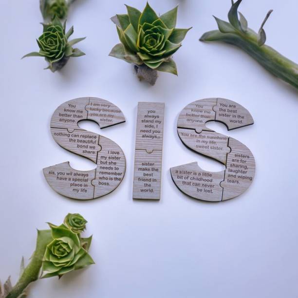 StarLaser Women's Day Best Sister Love SIS shapped Message card PuzzleCD Greeting Card