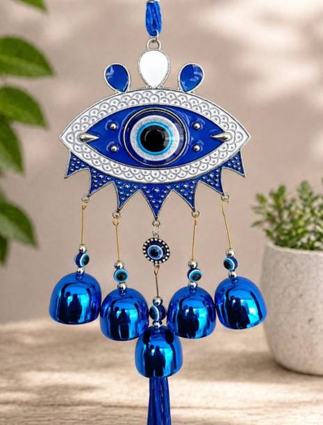 The Indigo Amulet Evil Eye Wall Hanging Nazar Battu Decorative Showpiece  -  38 cm