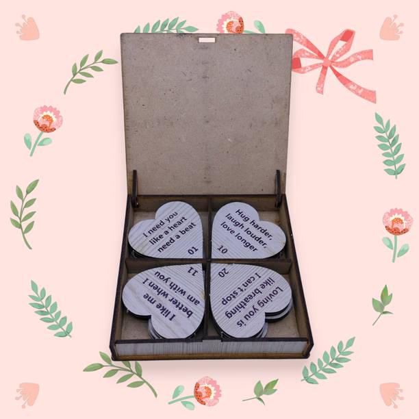 Buyist 20 Reasons Why I Love You Love Heart shapped Message card with Message CDbb49 Greeting Card