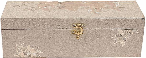 navjai 1Rod Jewelry Vanity box Storage Case with Handle Lock System Bangle Box 1pc Jewellery Vanity Box