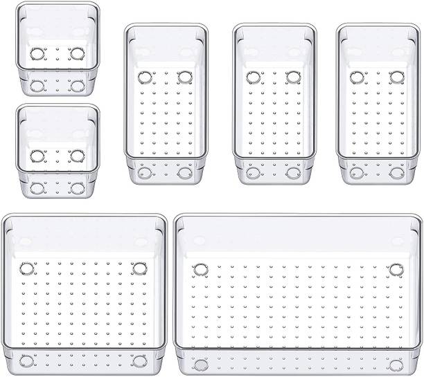 NIEBLA 7 Compartments Plastic Drawer organizers/ Dressing Table Organizer & Make up Organizers