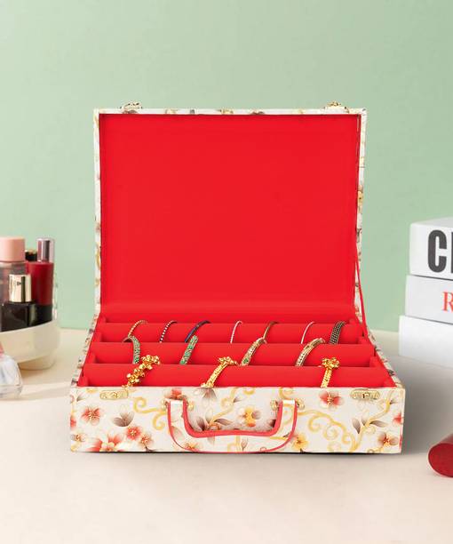 टोसिम 3 Rod Bangle Storage Box for women with Lock System BANGLE BOX, लॉक सिस्टम, लॉकेबल वैनिटी बॉक्स
