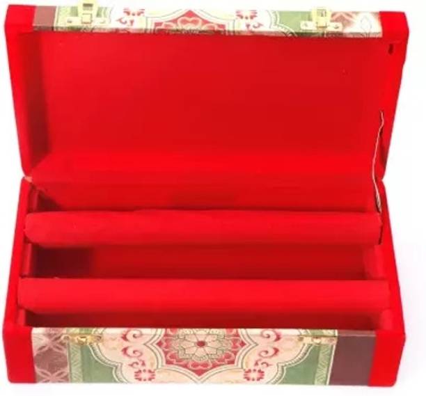 टोसिम 04 Wooden 1 Piece / 2 Two Rod Bangle Storage Box with Lock System (PACK OF-1) लॉक सिस्टम, ज्वेलरी वैनिटी बॉक्स