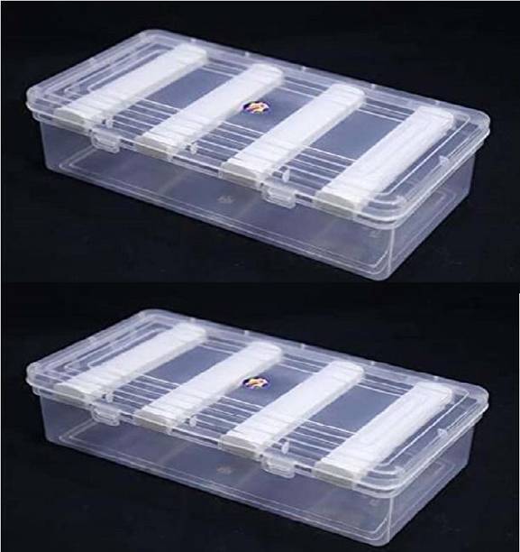 KAPDOLIYAS Multipurpose Plastic 2 Boxes Each Box with 4 Rod Stick for Women and Girls ,Organizer Case For Jewellery, Bangles Box, Lockable Vanity Box, ( Pack Of 2 ) Vanity Box