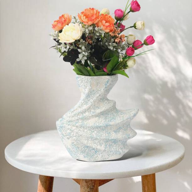The Transit Story Shell Vase|Flower/Ceramic/Classic Shaped Vase |Home Decor Showpiece Ceramic Vase