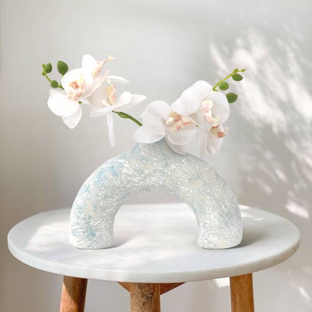The Transit Story Half donut Vase for bedroom/living room/ countertop/Home decoration showpieces Ceramic Vase