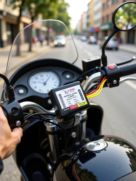 ShopGlobal Front Flasher Indicator Light for Universal For Bike