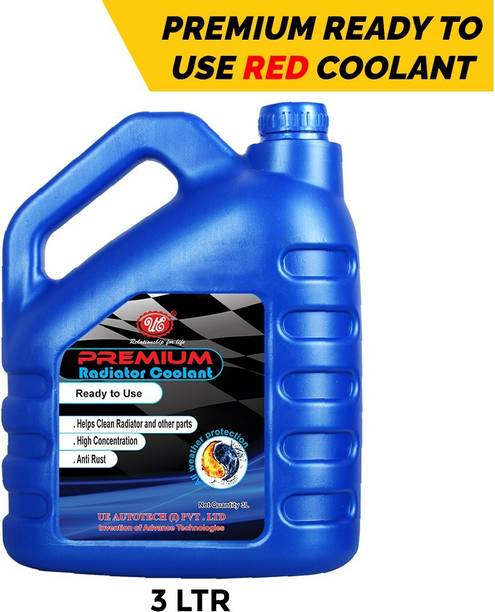 UE Premium Radiator Coolant Ready To Use Red -3 Liter Pre Mixed Coolants for All Vehicles Coolant Red