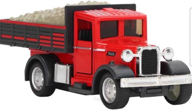 Shree Jee TRUCK TRANSPORT TRAILER RETRO ALLOY METAL WITH DOORS OPENABLE TOY