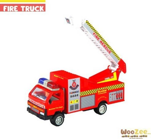 WooZee FIRE TRUCK Miniature Pull Back Truck, ABS Plastic