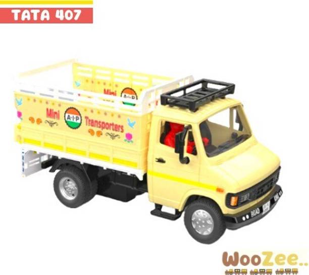 WooZee TATA 407 TRUCK Miniature Pull Back Truck, ABS Plastic