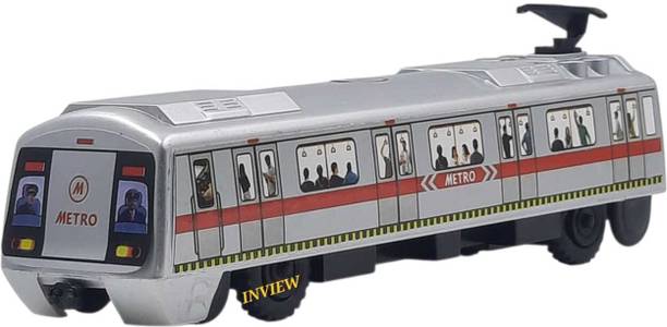 Shree Jee METRO TRAIN COACH LIFE LINE OF MEASURE CITY PULL BACK ACTION KIDS TOY