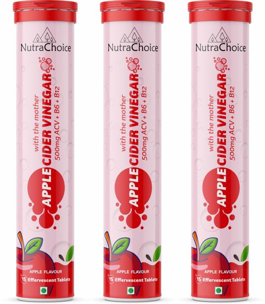 NutraChoice Apple Cider Vinegar with Mother -45 Effervescent Tablets for Weight Loss Vinegar