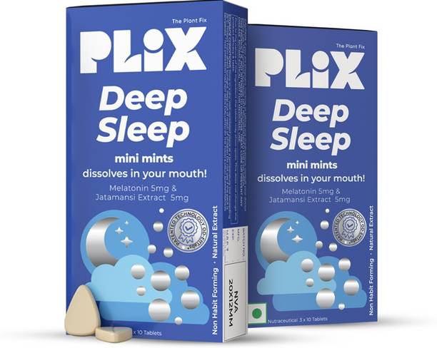 The Plant Fix Plix Deep Sleep 5mg Melatonin Sleeping Pills, Oral Dissolving mints for restful sleep