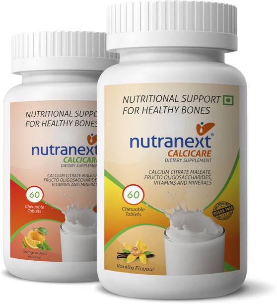 NutraNext Chewable Tablet for Healthy Bones- Combo of 2 Flavours (Veg)