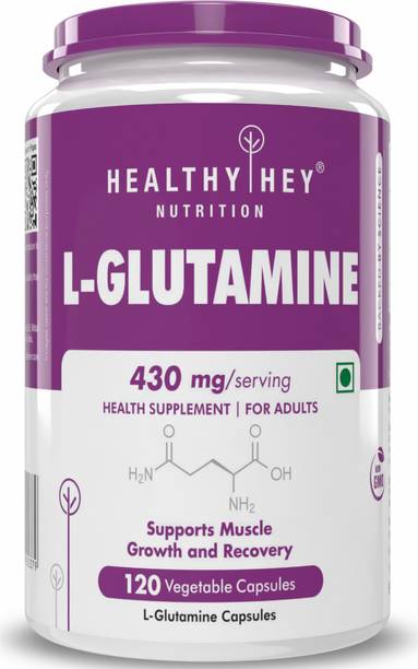 HealthyHey L-Glutamine Capsules High Strength - 120 Capsules