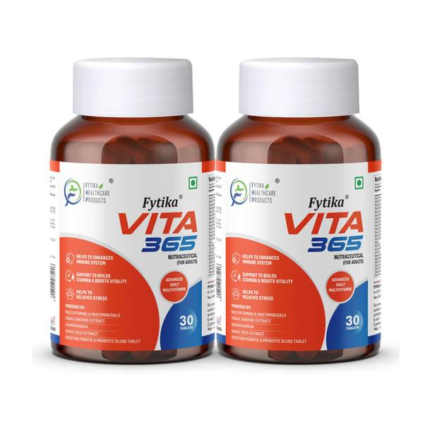FYTIKA Vita 365, 3 in 1 Multivitamin | For Men, Women - 60 Tablets (Pack of 2)