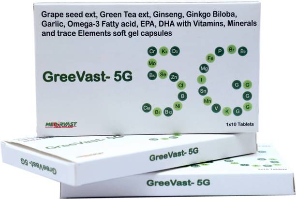 Medirvast Healthcare GREEVAST 5G-ALL IN ONE MULTIVITAMIN,MULTIMINERAL,ANTIOXIDANT FOR MEN & WOMEN