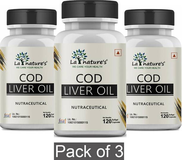 La Natures Cod Liver Oil Softgel Capsules for Immunity, Heart and Brain