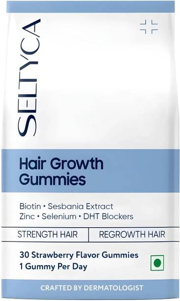 SELTYCA Biotin Gummies for Hair Growth | with Zinc & Sesbania Extract | 30 Gummies