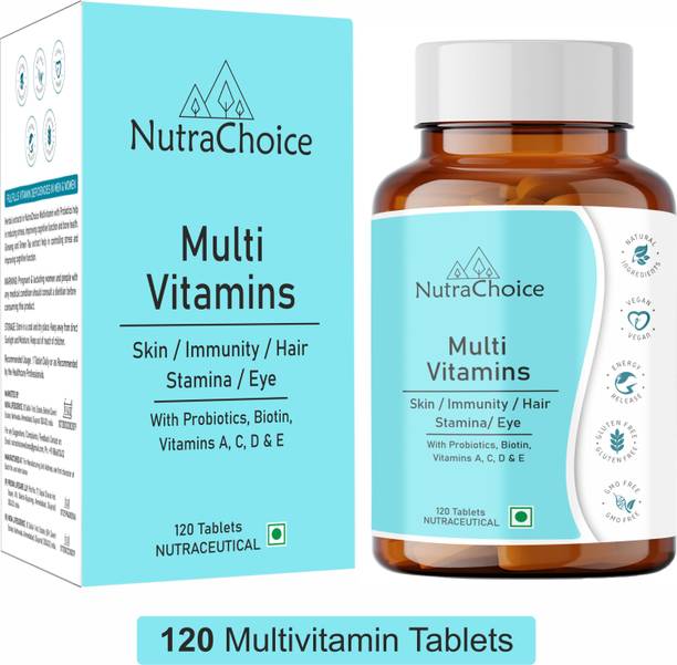 NutraChoice Multivitamin Tablets for Men and Women, 40 Nutrients with Probiotics
