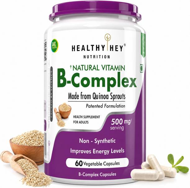HealthyHey Nutrition 100% Natural Vitamin B-Complex - Made from Quinoa Sprout | No Chemical