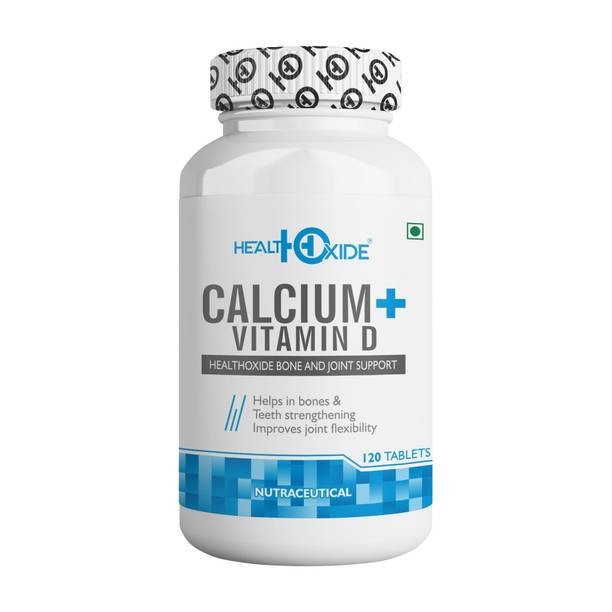 HEALTHOXIDE Calcium 625 mg + Vitamin D3 400 IU for Bone Health provides Calcium