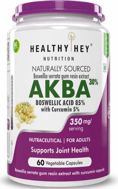 HealthyHey Nutrition AKBA with 85% Boswellic Acid & Curcumin - Joint Health Supplement -60 Veg Capsules