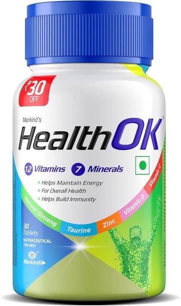 Mankind’s Health OK Multivitamin with Natural Ginseng and Taurine power Daily Energy,100% Vegetarian