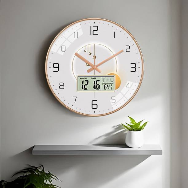 GINOYABROTHERS Analog-Digital 30 cm X 30 cm Wall Clock