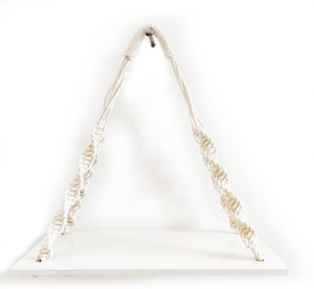 VAH Macrame Wall Shelf Wall Hanging Shelf Wooden Wall Shelf