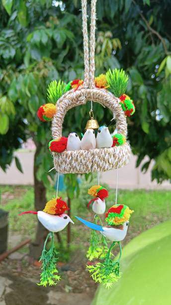 हबर Home & Office Decoration Artificial hanging bird with nest