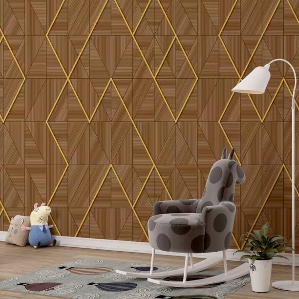 FOKRIM 200 cm 200CM-New 3D Wooden Wallpaper Self Adhesive Sticker