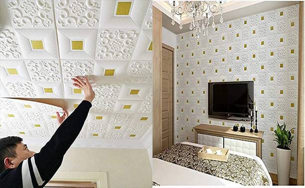 Priyanshi 77 cm x 70 cm Waterproof Decorative Vinyl Wallpaper
