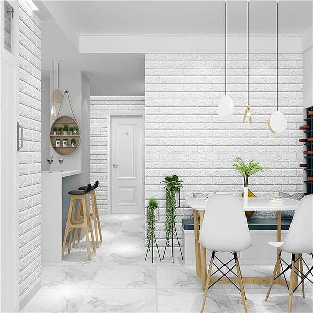 crownsmill 3D Embossed 3d wall panel,3d wall sticker,3d pe foam wall stickers for Home Pack of 2