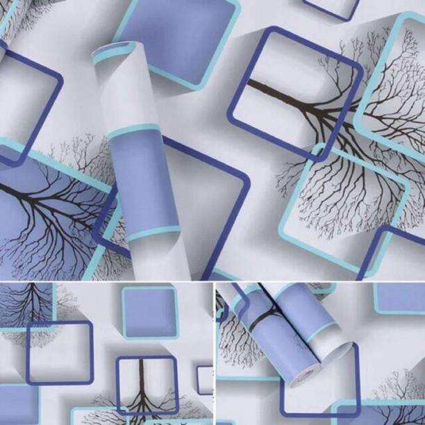 NuWallpaper Vinyl Abstract Blue Wallpaper