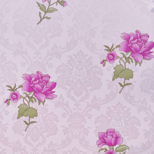 HOMEMATES 304.8 cm Floral Pink Flower Waterproof Wallpaper Peel and Stick Self Adhesive Sticker