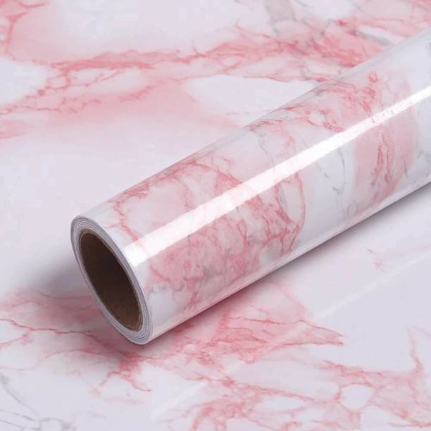 Dada Trading 200 cm Self Adhensive Pink Marble Wallpaper Sticker For Decoration 200 x 60 cm Self Adhesive Sticker