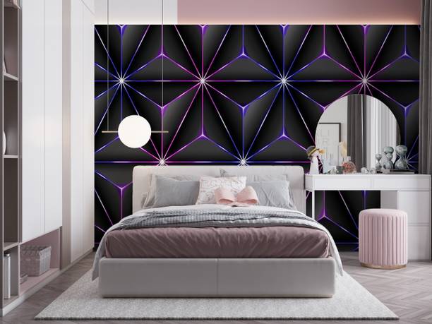 FOKRIM 200 cm 200CM-3D Black Decorative Wallpaper Self Adhesive Sticker